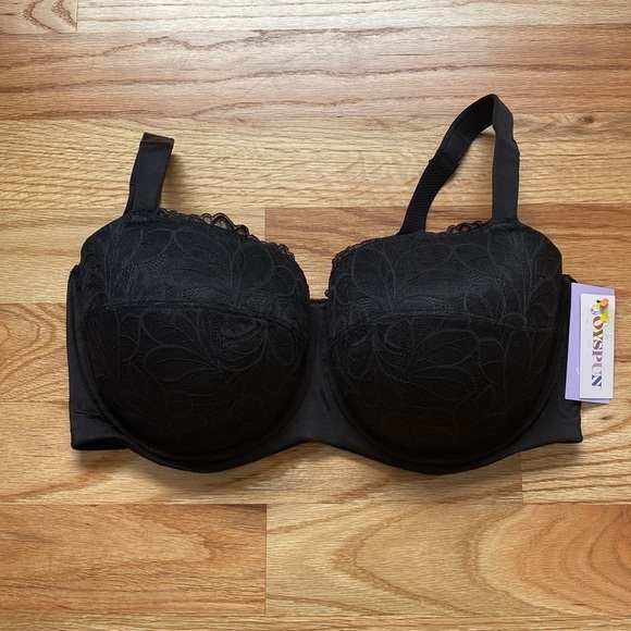 Joyspun Other - Joyspun Underwire Balconette Bra multiple sizes 40-46 Black lace full figure